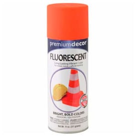 Premium Dcor Fluorescent Fast Drying Enamel 12 oz. Aerosol Can Blazing Orange Flat - 641969 641969