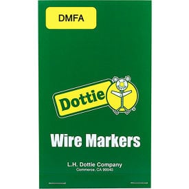 L.H.Dottie® Wire Marker Booklet Vinyl Cloth Legend Fire/Security Alarm DMFA