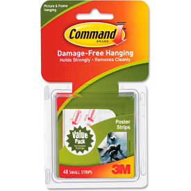 3M Command™ Poster Strips Value Pack White 48/Pack 1702448ES