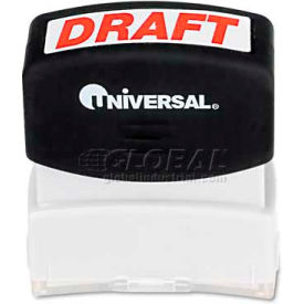 Universal Message Stamp DRAFT Pre-Inked/Re-Inkable Red UNV10049***