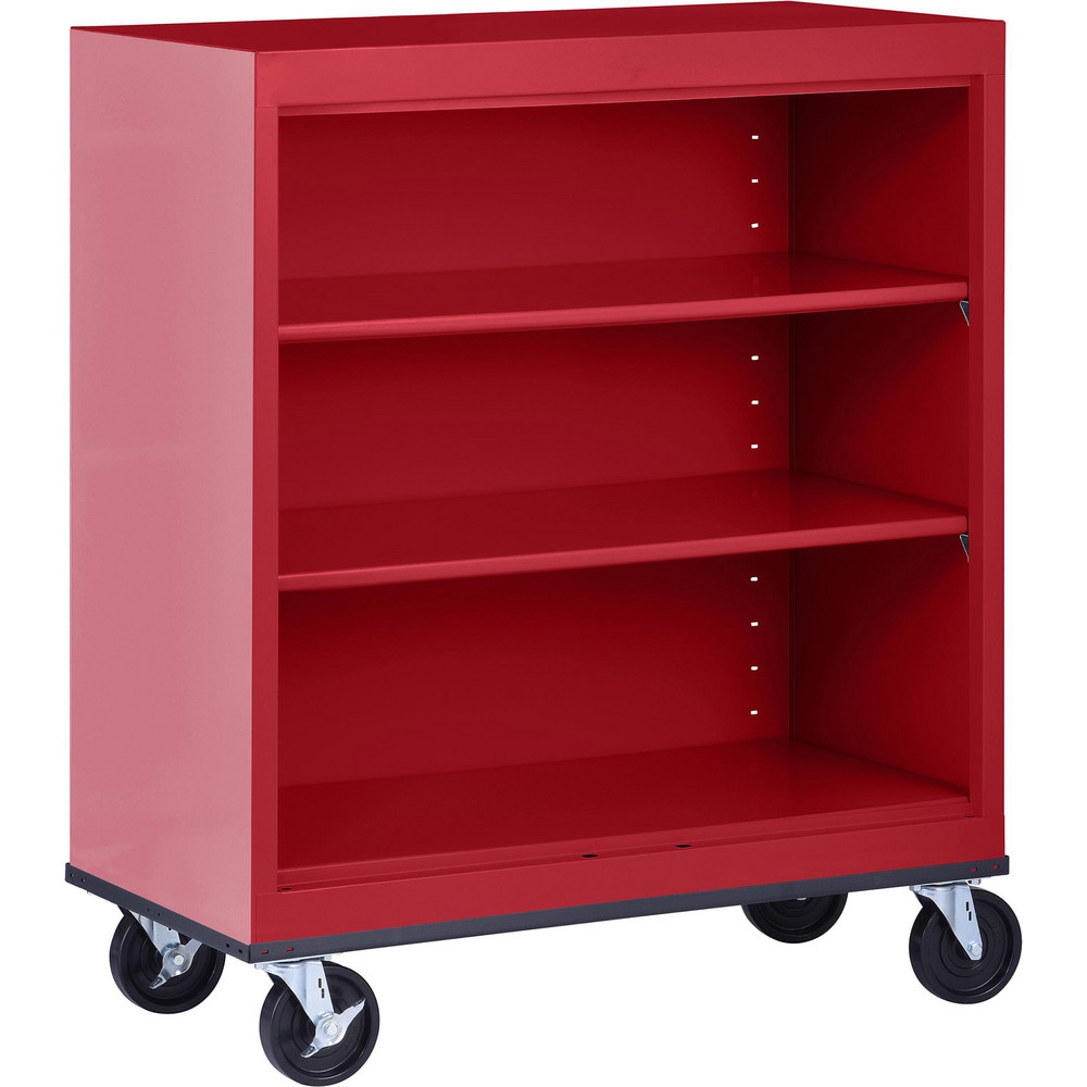 Bookcases, Overall Height: 42in , Overall Width: 36 , Overall Depth: 18 , Material: Steel , Color: Textured Red  MPN:BM20361836-01