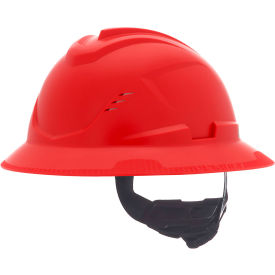 MSA Safety V-Gard C1™ Full Brim Hard Hat Vented Fas-Trac III Red - Pkg Qty 16 10215829