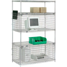 Nexel® 5 Shelf Chrome Wire Shelving Unit 1 Enclosure 36