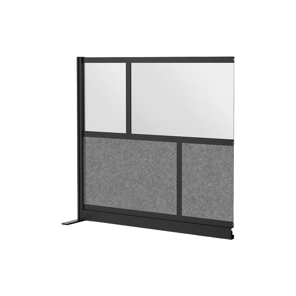 Office Cubicle Partitions, Office Cubicle Partition Type: Modular Wall Room Divider , Color: Black, Gray, Frosted , Material: Aluminum  MPN:MW-5348-XCGB