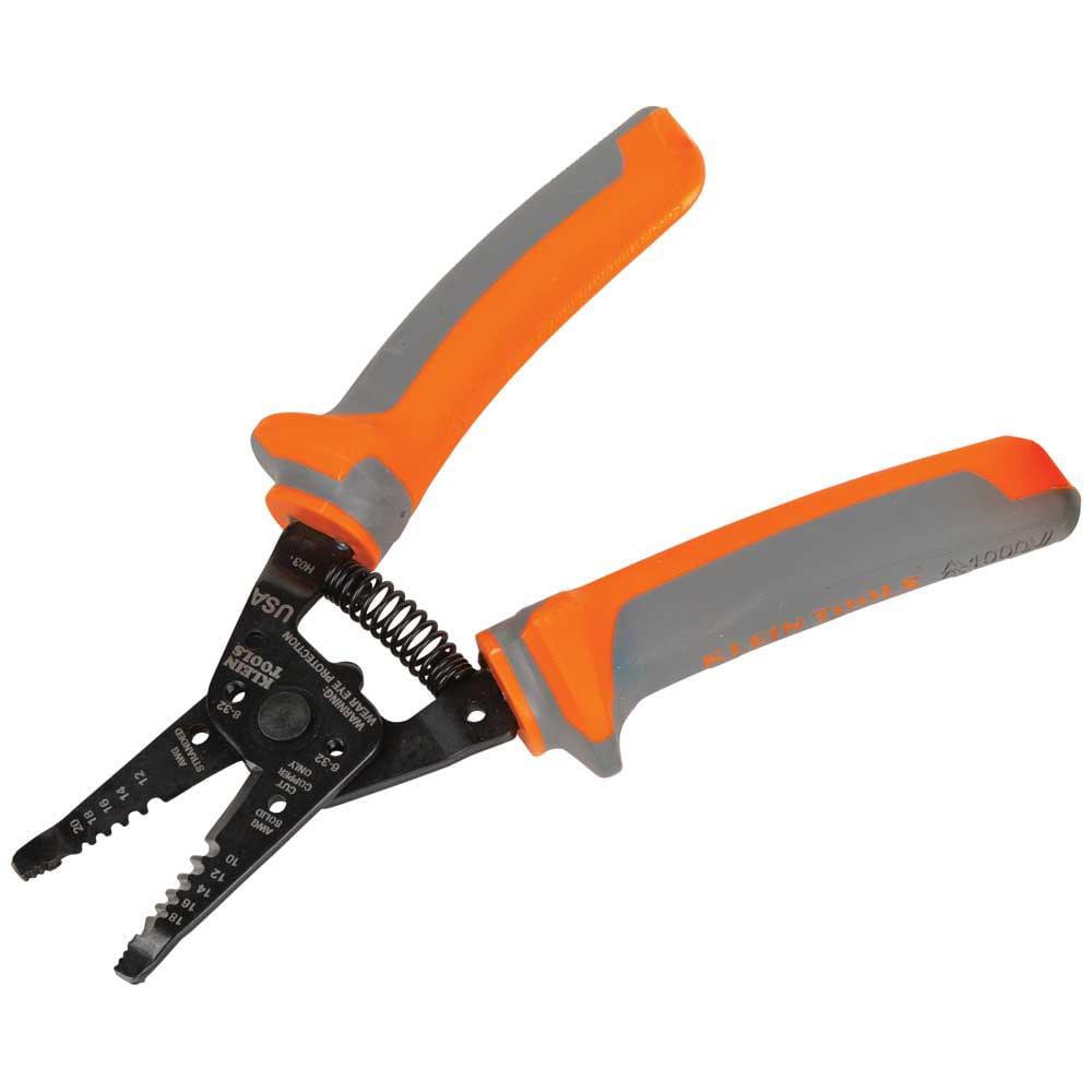 Wire & Cable Strippers, Maximum Capacity: 18 AWG Solid, 20 AWG Stranded , Type: Insulated , Minimum Wire Gauge: 10 AWG Solid, 12 AWG Stranded , Insulated: Yes  MPN:11055RINS