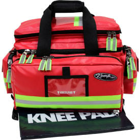 Kemp USA Tarpaulin Fluid Resistant Large Professional Trauma Bag Red 10-104-RED-TPN