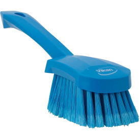 Vikan 41943 Short Handle Washing Brush- Soft/Split Blue 41943*****##*