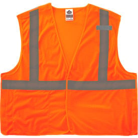 Ergodyne GloWear 8215BA-S Breakaway Mesh Hi-Vis Safety Vest Class 2 Economy XS Orange 24551