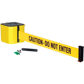 Retracta-Belt® Wall Mount Retractable Belt Barrier Yellow Case W/20' Yellow 