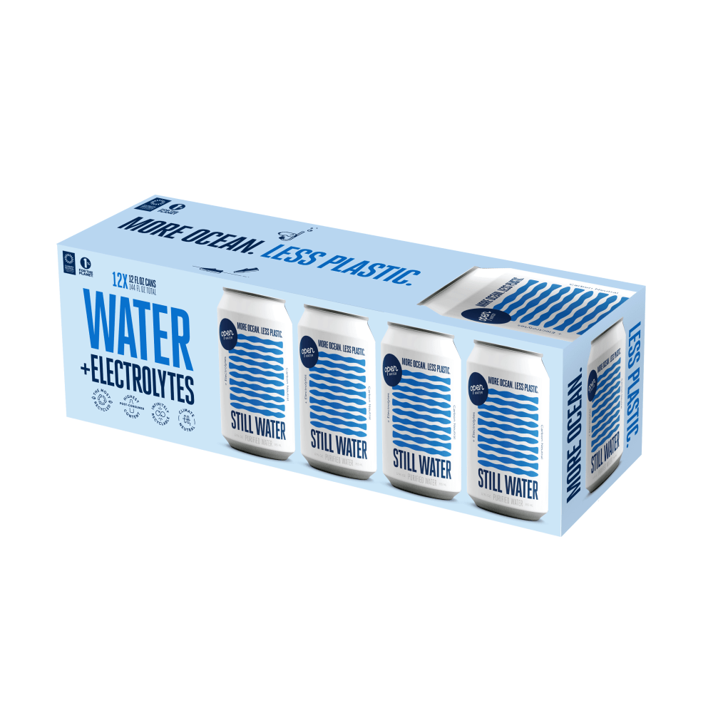 Open Water Still Canned Waters, 12 OZ, Case Of 12 Cans (Min Order Qty 3) MPN:12C01-X