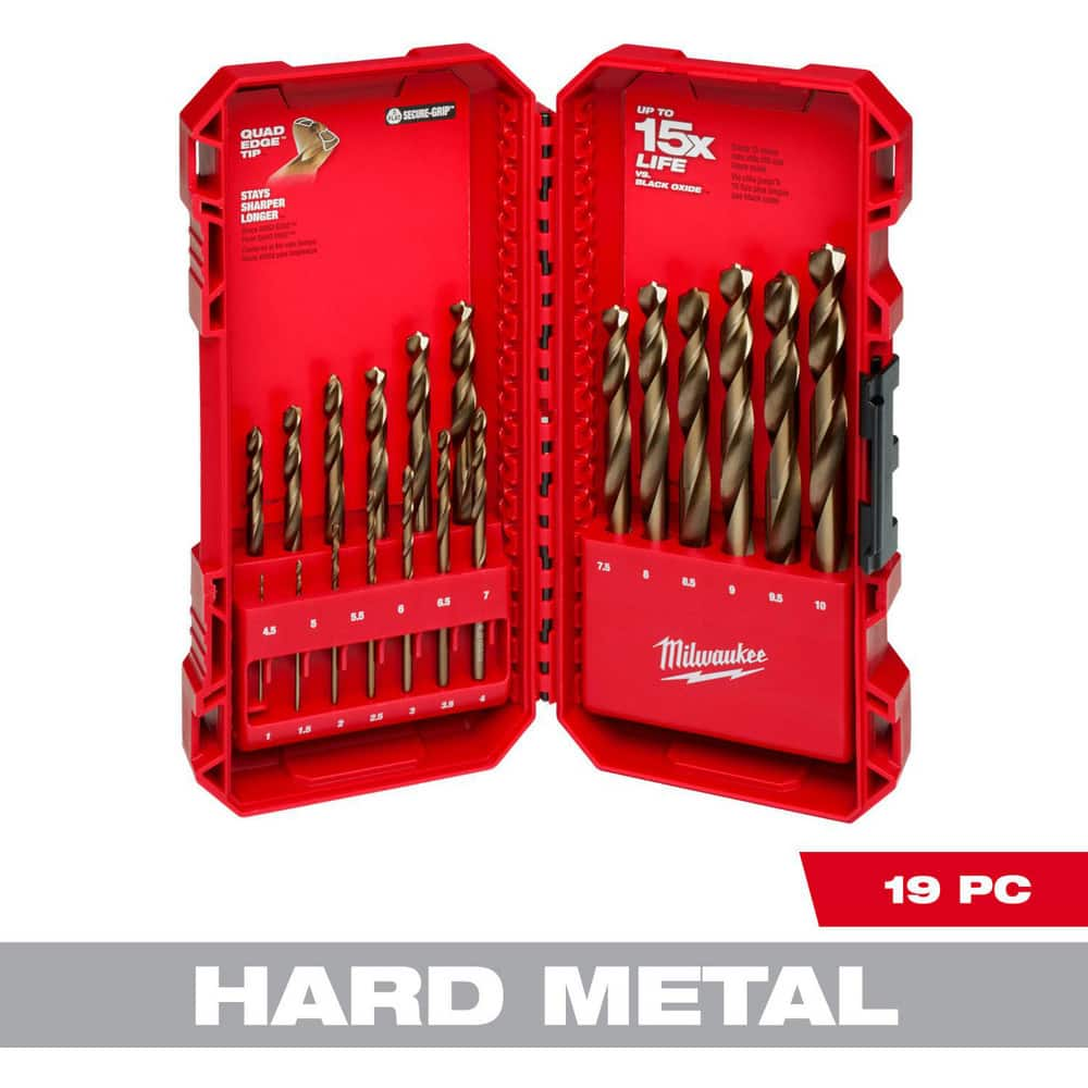 Drill Bit Sets, Drill Bit Set Type: Hex Shank Drill Bits , Tool Material: Titanium , Shank Type: Hex, Straight , Coating/Finish: (TiN) , Point Type: Standard MPN:48-89-2530