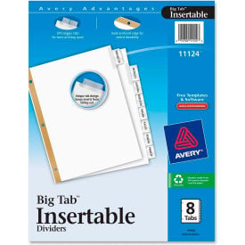 Avery WorkSaver Big Tab Insertable Tab Divider Blank 8.5