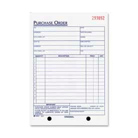 Adams® Purchase Order Book 3-Part Carbonless 5-9/16