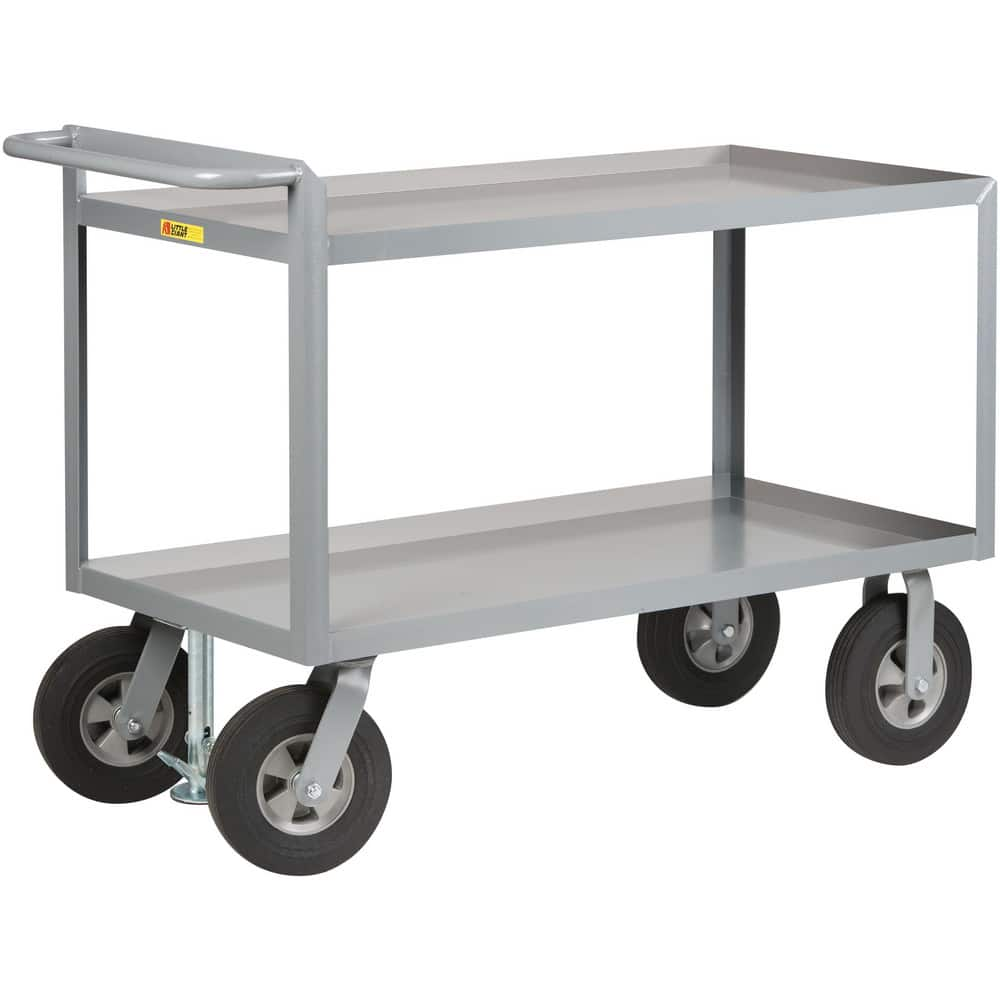 Carts, Cart Type: Cushion-Load Merchandise Collectors , Caster Type: 2 Rigid, 2 Swivel , Material: Steel , Length (Inch): 42 , Height (Inch): 38-1/2  MPN:GL-2436-10SRFL