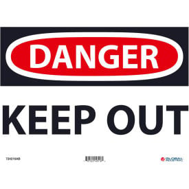 GoVets™ Danger Keep Out 10x14 Aluminum 216AB724