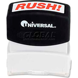 Universal Message Stamp RUSH Pre-Inked/Re-Inkable Red UNV10069***