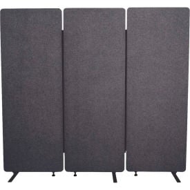 Luxor RECLAIM Acoustic Room Dividers - 3 Pack - Slate Gray RCLM7266ZSG