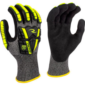 Radians® TEKTYE Cut Resistant Work Gloves Foam Nitrile Coated ANSI A6 2XL Blk/Gray - Pkg Qty 12 RWG723XXL