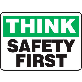 Accuform MGNF940VP Think Sign Safety First 14