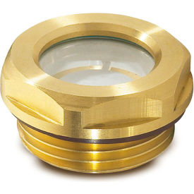 Brass Fluid Level Sight Glass w/ Reflector - M27 x 1.5 Thread - J.W. Winco 270XOD4/A 743.2-18-M27X1.5-A