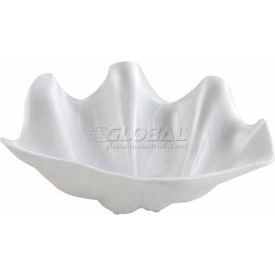 Winco PSBW-1W Shell Bowl 20 oz White Plastic - Pkg Qty 12 PSBW-1W