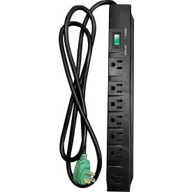 GoGreen™ Power® Surge Protected Power Strip 7 Outlets 15A 1200 Joules 6' Cord GG-17636BK