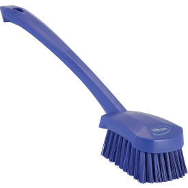 Vikan 41868 Long Handle Scrubbing Brush- Stiff Purple 41868