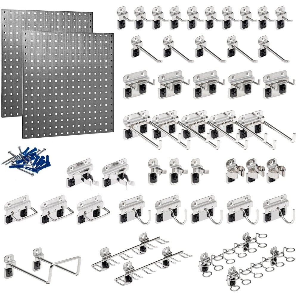 Peg Boards, Board Type: Pegboard Kit , Width (Inch): 24in , Mount Type: Wall , Height (Inch): 24 , Number of Panels: 2  MPN:LB1-S KIT