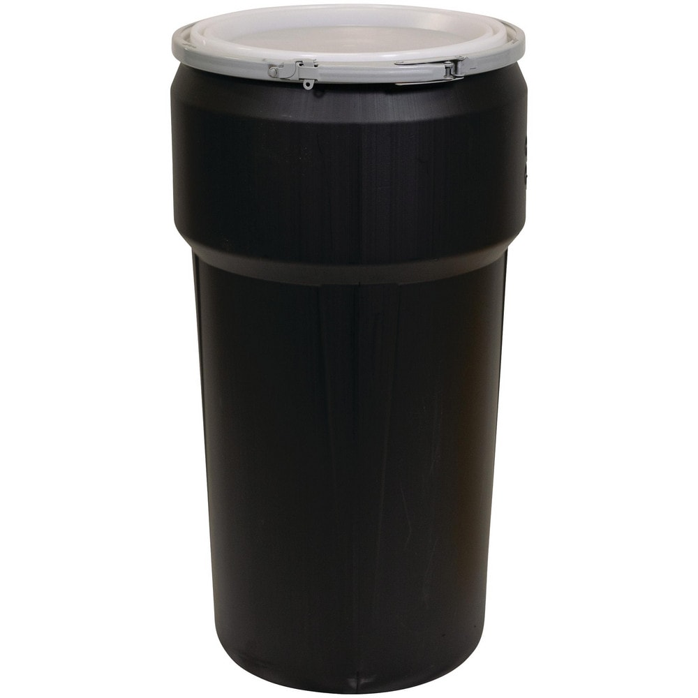 Drums & Tanks, Drum Type: Open Head , Height (Inch): 30-1/2 , Diameter/Width (Inch): 15-3/4 , Volume Capacity (Gal.): 20 (Inch), Drum Material: Polyethylene  MPN:1623MBLK