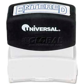 Universal Message Stamp ENTERED Pre-Inked/Re-Inkable Blue UNV10052***