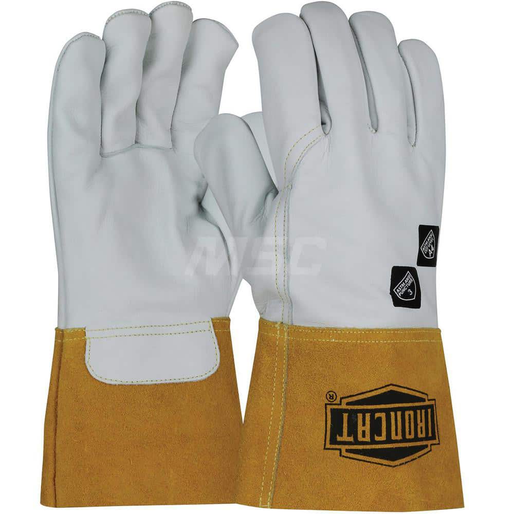 Welding Gloves: Size Large, Uncoated, Cowhide Leather, MIG Welding Application MPN:6040/L