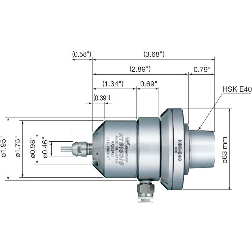 Pneumatic High-Speed Spindles, Max Tool Mounting Depth: .97 , Operating Pressure Range (psi): 44-101 , Automatic Tool Changeable: No  MPN:8279