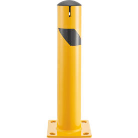 GoVets™ Steel Safety Bollard W/Chain Slots & Removable Cap 4.5