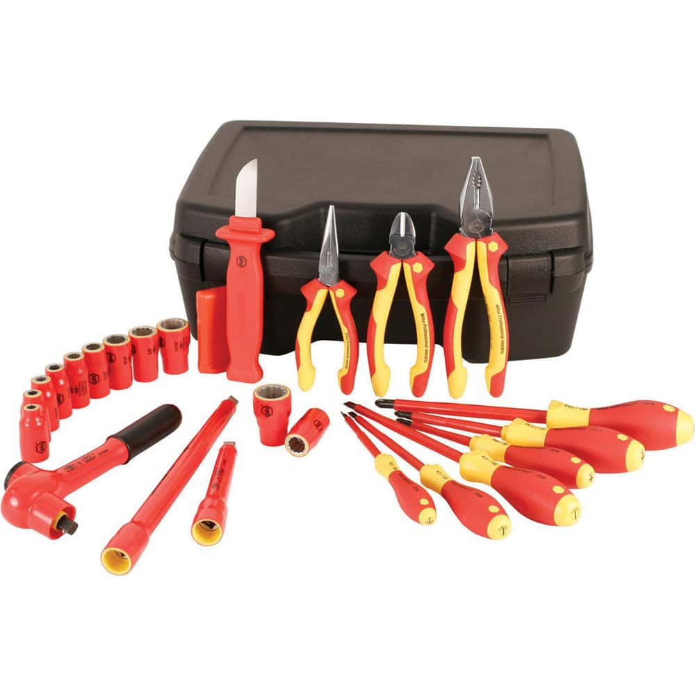 Combination Hand Tool Sets, Set Type: Insulated Socket, Insulated Plier, Insulated Screwdrivers, Insulated Knife , Number Of Pieces: 24  MPN:31495