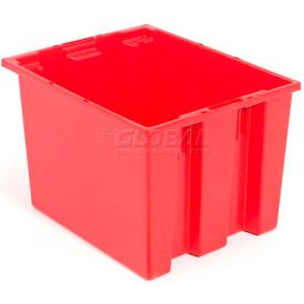 GoVets™ Stack and Nest Storage Container SNT195 No Lid 19-1/2 x 15-1/2 x 13 Red - Pkg Qty 6 315RD274