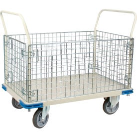 Wesco® Heavy Duty Wire Caged Platform Truck 1100 lb. Capacity 48