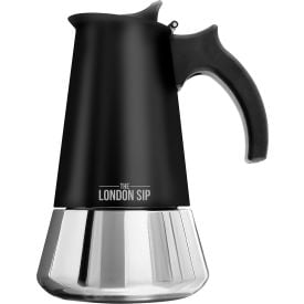 London Sip Espresso Maker 3 Cups Stainless Steel Matte Black EM3B