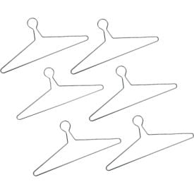 Interion® Closed Loop Coat Hangers - Heavy Duty Chrome - Anti-Theft - 6 Pack 330695