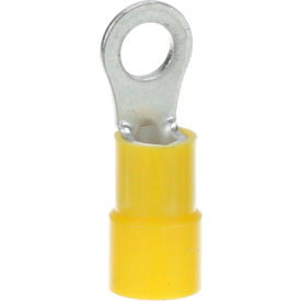 Allpoints 85-1022 Yellow Ring Terminal; Stud #10; 10 - 100/Box 851022