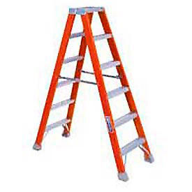 Louisville 4' Dual Access Fiberglass Step Ladder - 300 lb Cap. - FM1504 FM1504