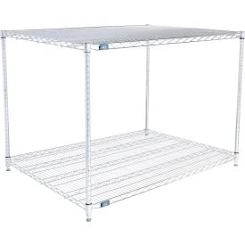 Nexel® 2 Shelf Stainless Steel Wire Shelving Unit Starter 60