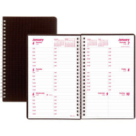 Brownline® DuraFlex Weekly Planner 8 x 5 Black 2024 CB75VBLK