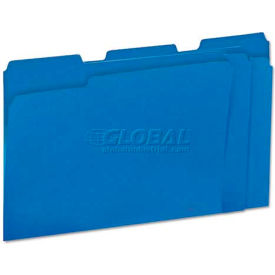 Universal® Colored File Folders 1/3 Cut One-Ply Top Tab Letter Blue 100/Box UNV10501***