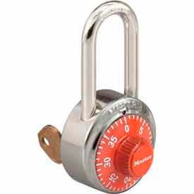 Master Lock® No. 1525LFORJ General Security Combo Padlock - Key Control - LF Shackle - Orange 5LFORJ152