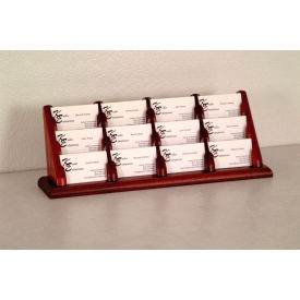 12 Pocket Counter Top Business Card Holder - Mahogany BCC4-12MH