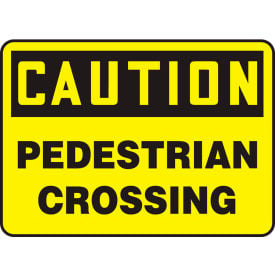 Accuform MVHR687VS Caution Sign Pedestrian Crossing 14