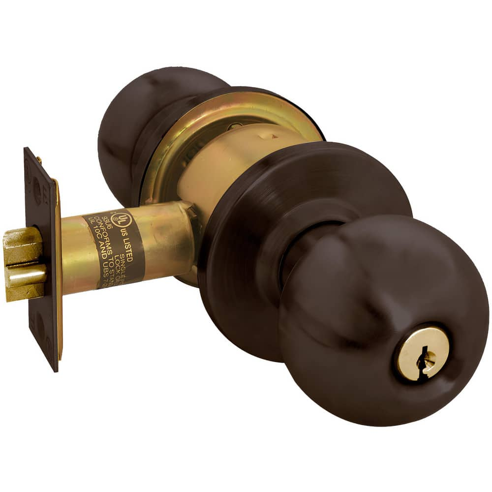 Knob Locksets, Type: Entrance , Key Type: Keyed Different , Material: Metal , Finish/Coating: Oil-Rubbed Bronze , Compatible Door Thickness: 1-3/8