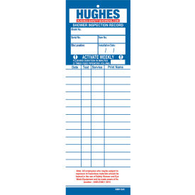 Hughes® Equipment Inspection Record Card White/Blue Pack of 2 SERVICE-CARDS