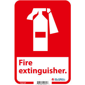 GoVets™ Fire Extinguisher Sign 10x7 Pressure Sensitive Vinyl 219P724