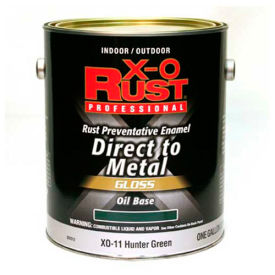 X-O Rust Oil Base DTM Enamel Gloss Finish Hunter Green Gallon - 802512 802512